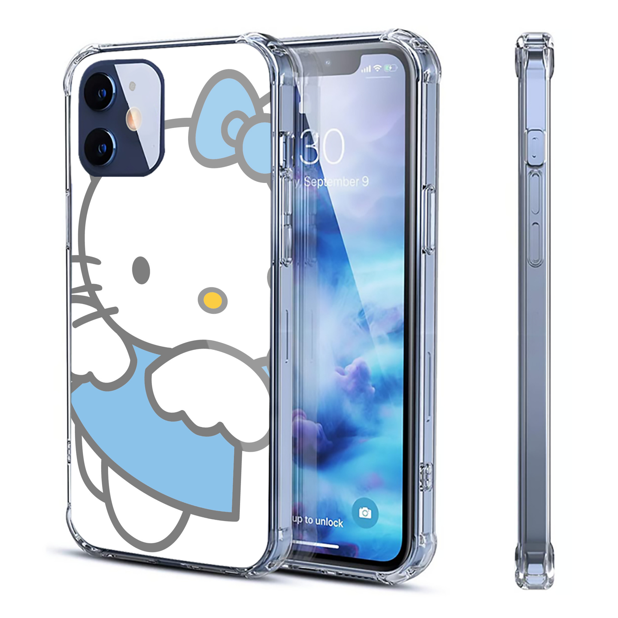 （画像用） Hello Kitty ハローキティ 【iPhone 12シリーズ対応】透明スマホケース（クリアソフトケース）